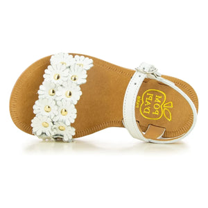 Sandalias Pom d'Api - Plagette Multi Flo | Satén blanco