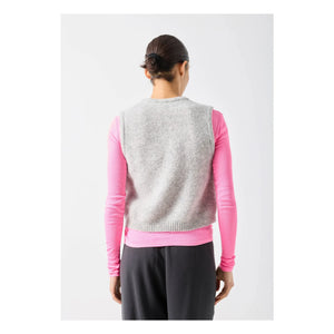 American Vintage - Vitow Jersey de punto sin mangas de lana | Gris claro