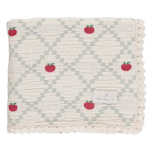 Bebe Organic - Organik Pamuklu Elma Patchwork Battaniye | Ecru