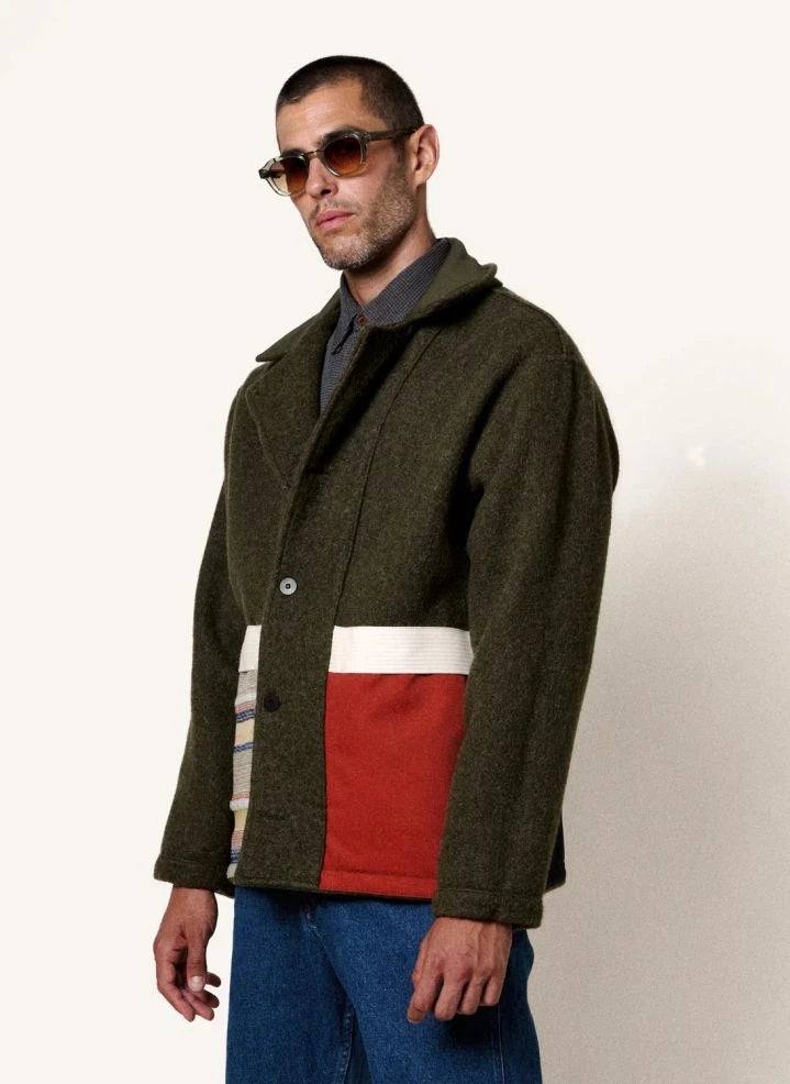 Homecore - Chaqueta Swit de Lana | Haki