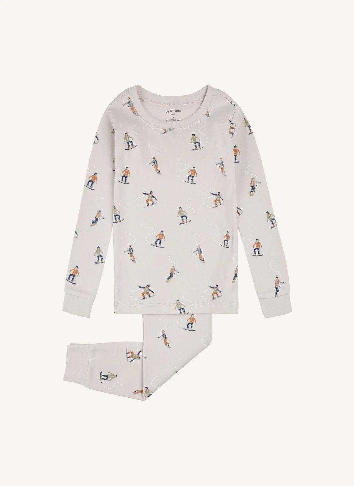 Petit Lem - Pijama de esquí de algodón orgánico | Beige
