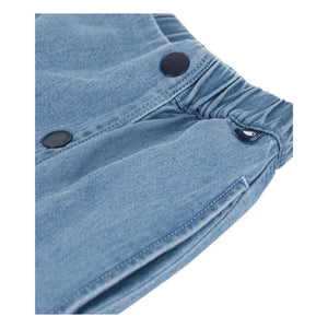 Petit Bateau - Falda vaquera con tirantes de algodón orgánico | Azul
