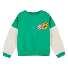 Emile et Ida - Sudadera de algodón orgánico con parche | Verde