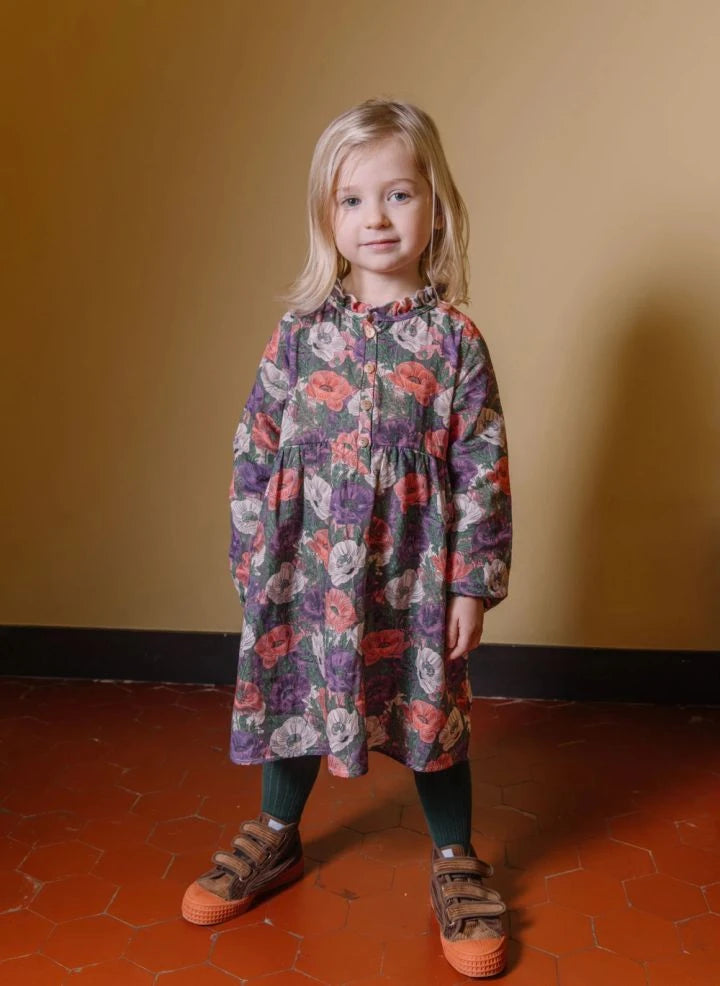Studio Bohème - Vestido de flores Vermont, algodón orgánico | Morado