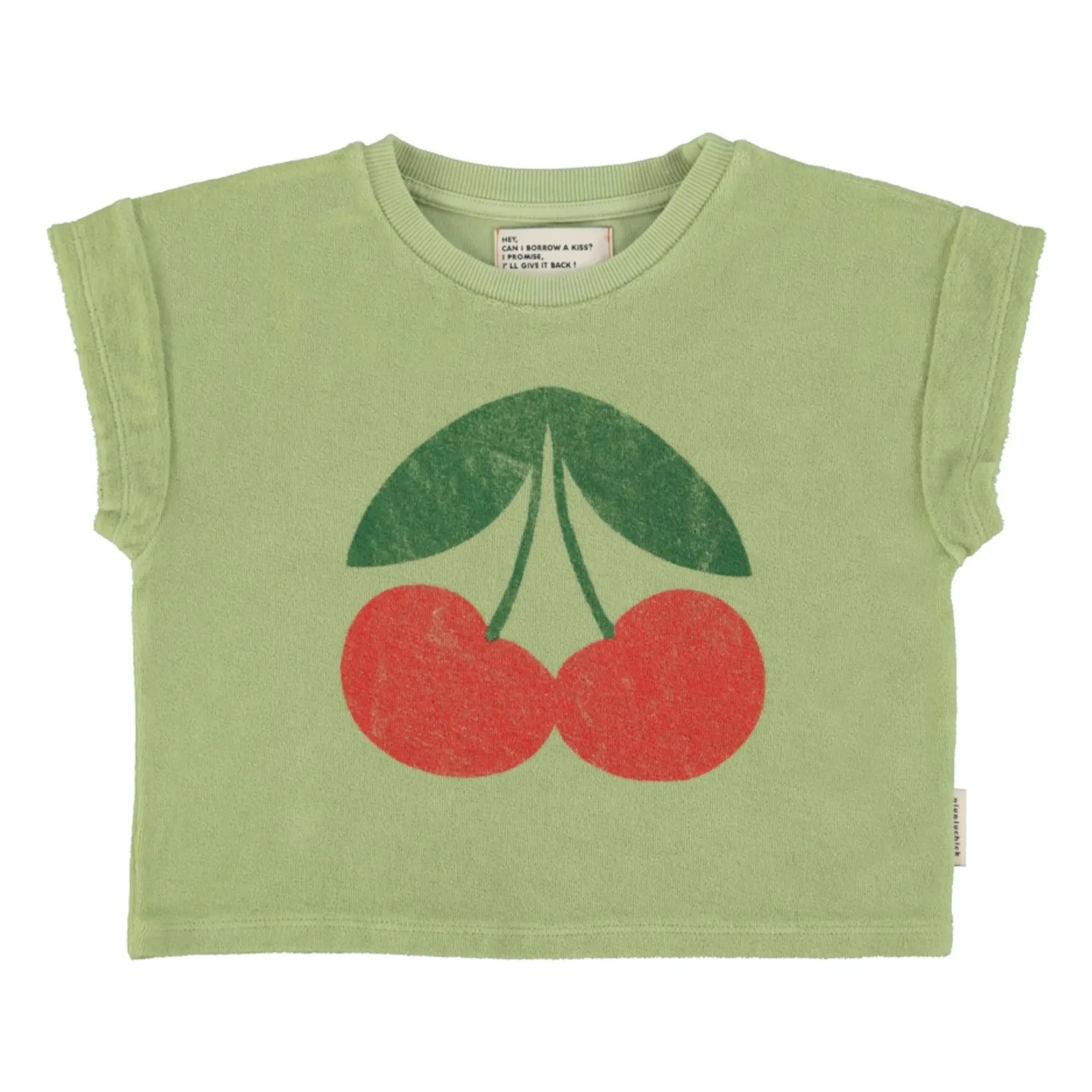 Piupiuchick - Camiseta Esponja de Algodón Orgánico Ma Chérie | Verde Oliva