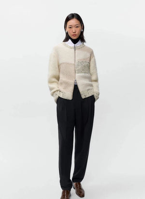 Cordera - Cárdigan de Lana Merino Enmarañada | Beige