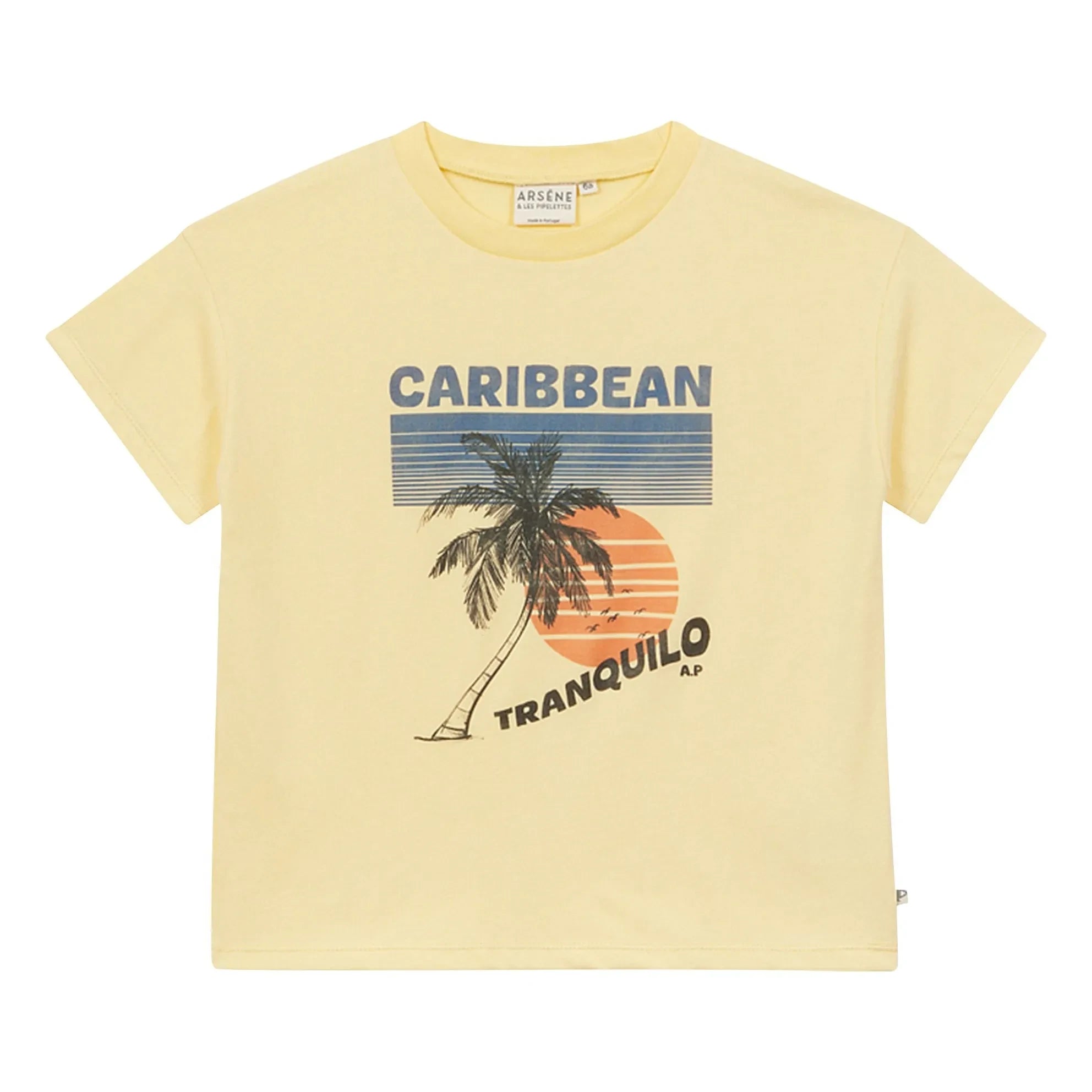 Arsène et Les Pipelettes - Camiseta de algodón orgánico Caribbean | Amarilla