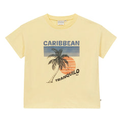 Arsène et Les Pipelettes - Camiseta de algodón orgánico Caribbean | Amarilla