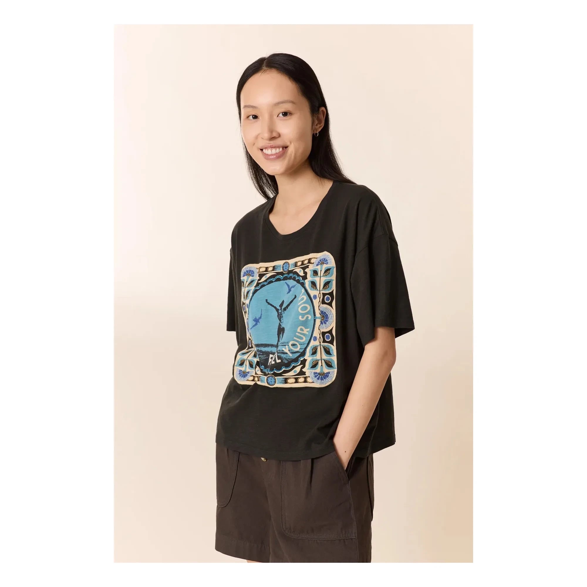 Leon & Harper - Camiseta Soul de algodón orgánico | Negro