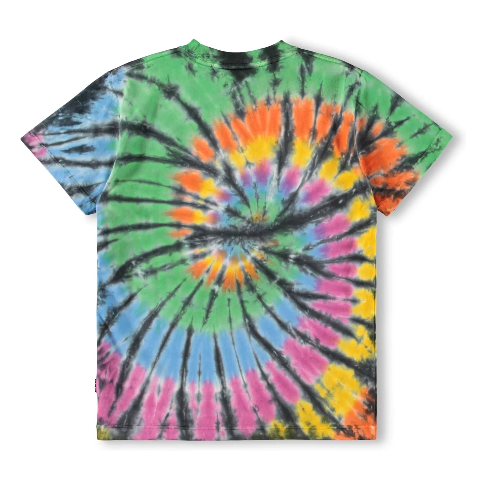 Molo - Camiseta de algodón orgánico teñido anudado Roxo Smile | Verde