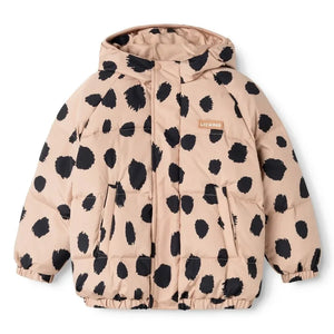 Liewood - Chaqueta acolchada Adelina con estampado de leopardo en fibras recicladas | Rosa claro