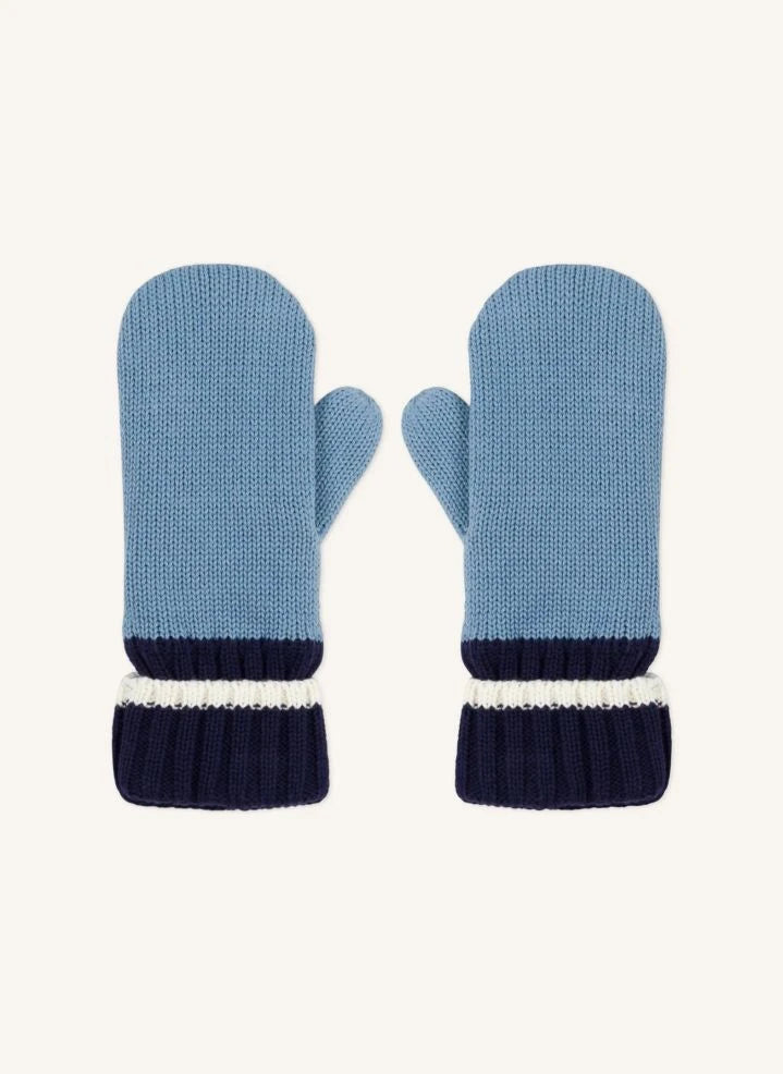 Petit Bateau - Mavi Fitilli Örgü Eldivenler