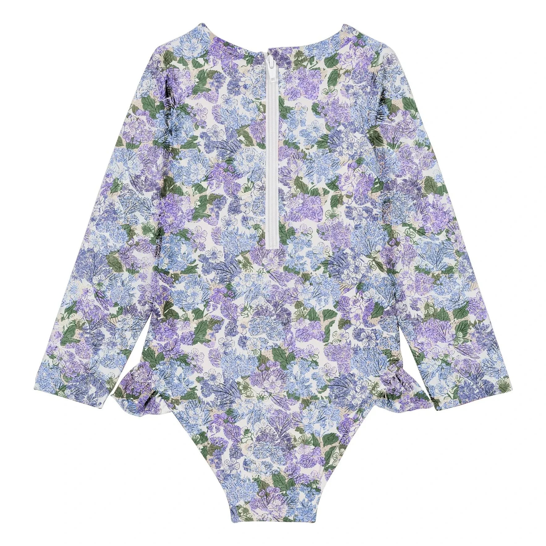 Studio Bohème - Traje de baño de manga larga Josepha con estampado floral de fibras recicladas | Lila