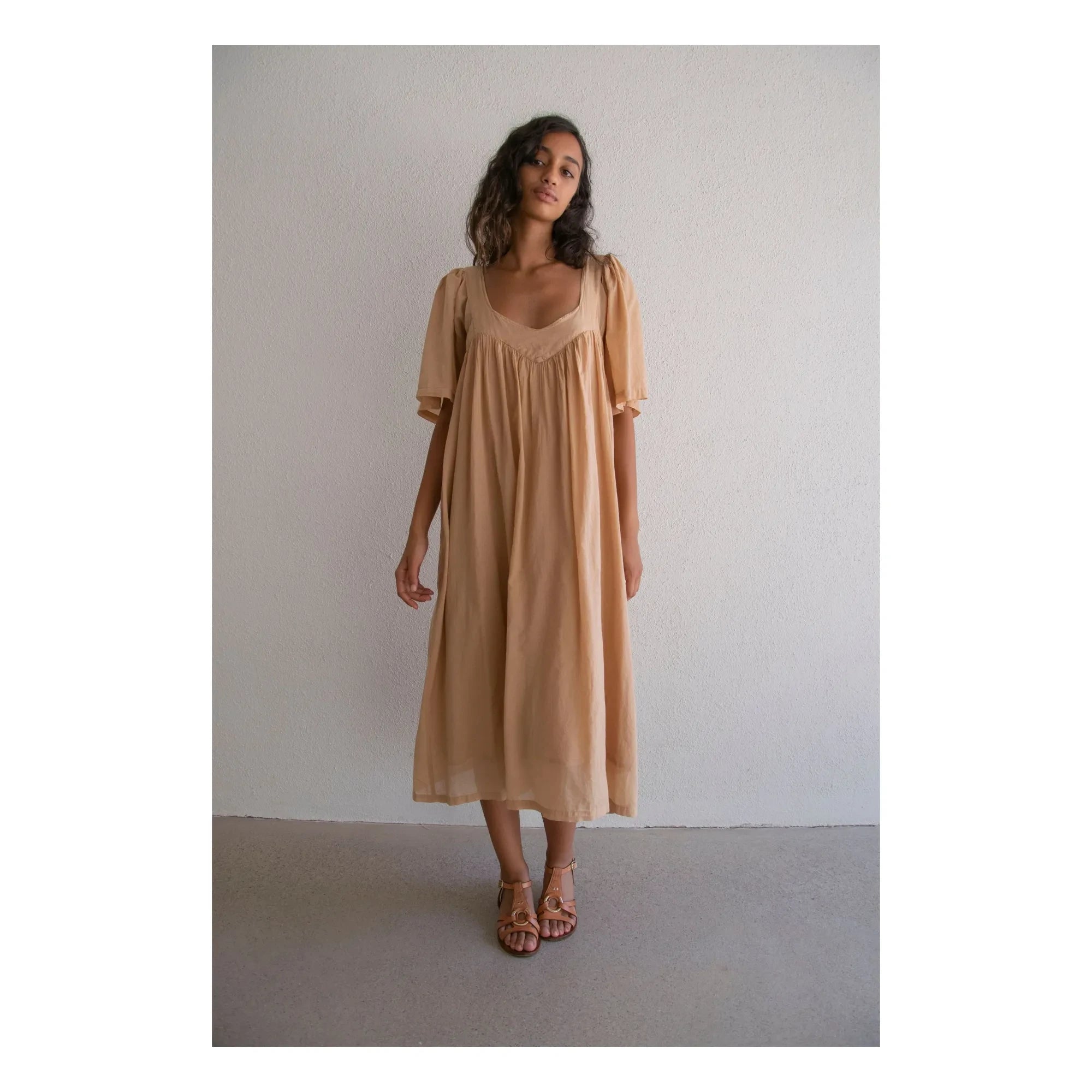 THEAVANT - Vestido de algodón de voile Jade | Ámbar