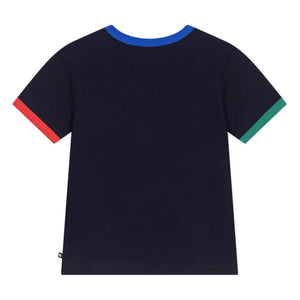 Petit Bateau - Camiseta ancha de bloques de color | Azul marino