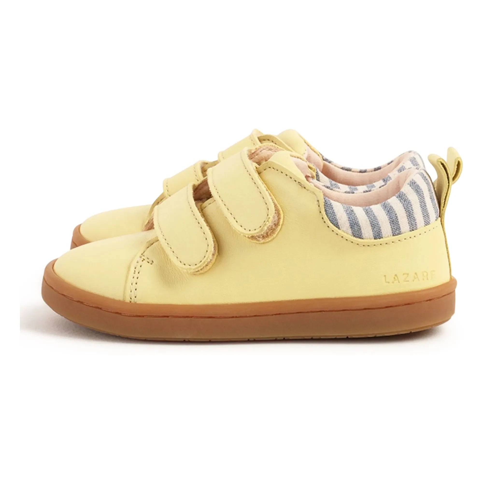 Zapatillas envejecidas a rayas Lazare - Mahaut | Amarillo pálido