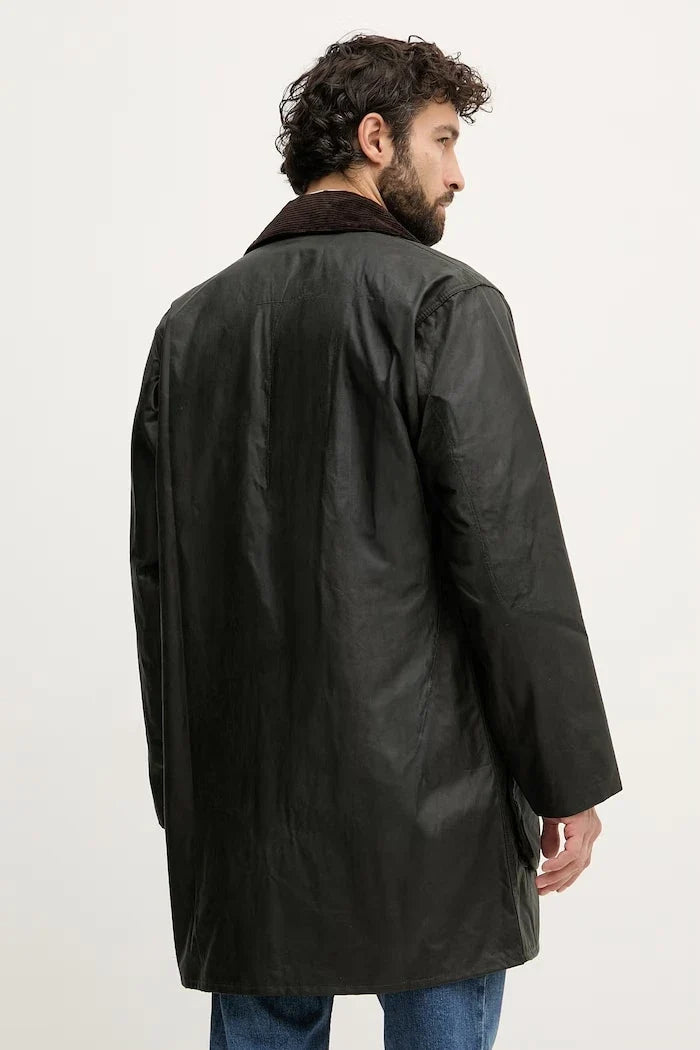 Chaqueta Barbour larga de algodón para hombre