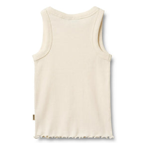 Wheat - Camiseta de tirantes acanalada de algodón orgánico Minka | Marfil