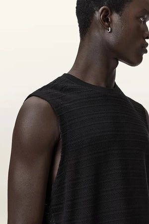 AllSaints camiseta sin mangas de algodón para hombre COVE