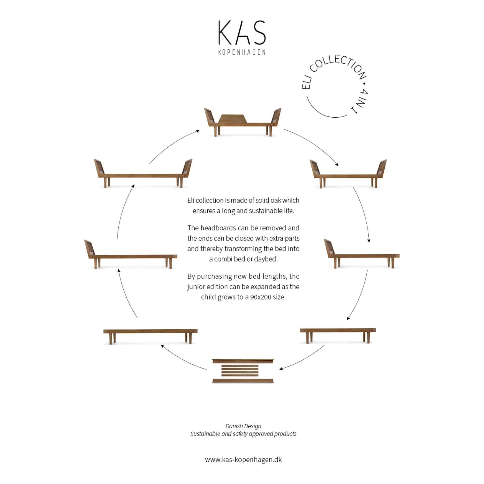 KAS Copenhagen - Cama nido Eli | Roble ahumado