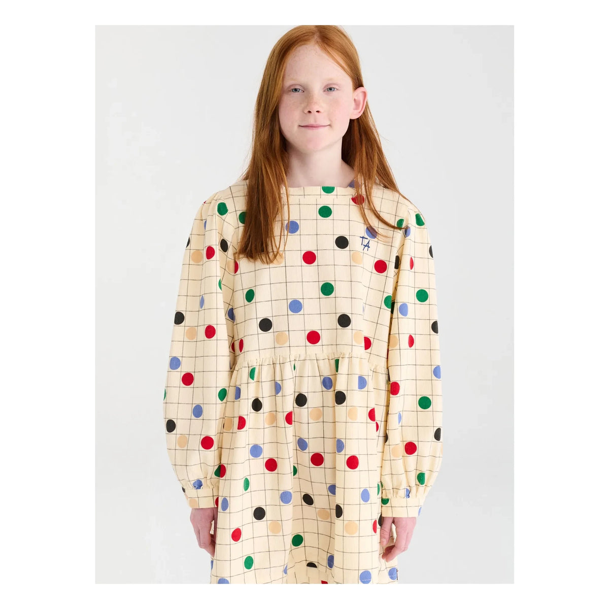 True Artist - Vestido de algodón orgánico Circles | Beige