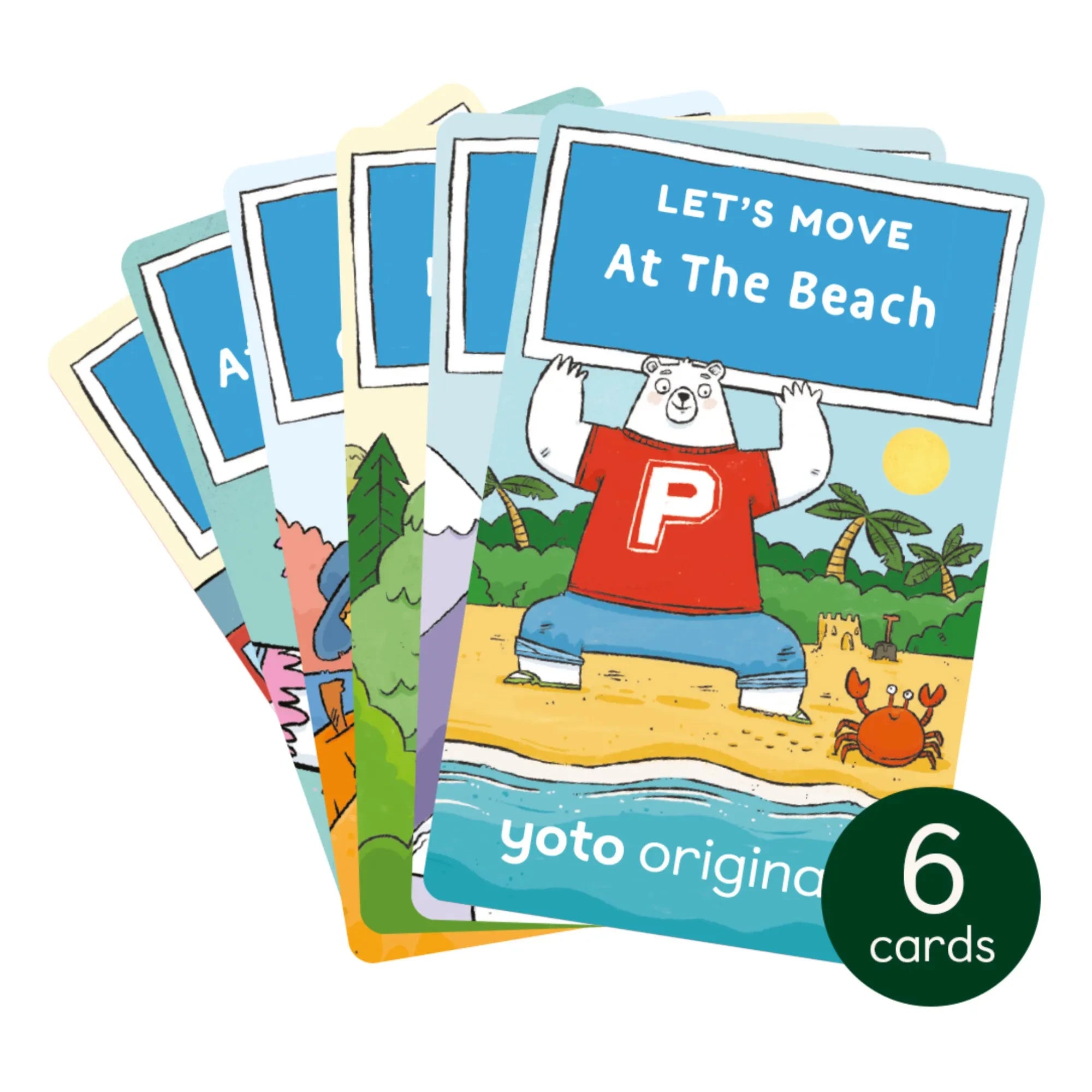 Yoto Player - Tarjetas Yoto Let's Move de vacaciones - Paquete de 6