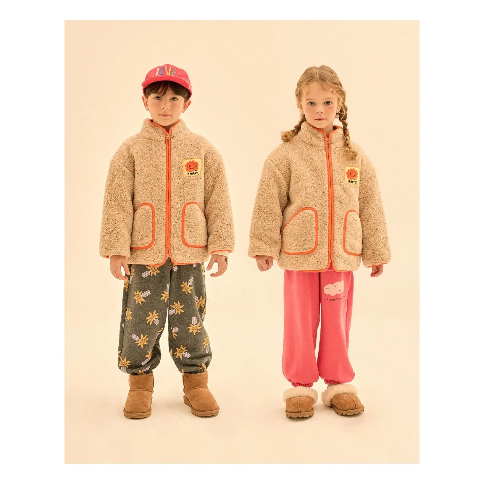Jelly Mallow - Chaqueta estilo Sherpa Happy | Beige