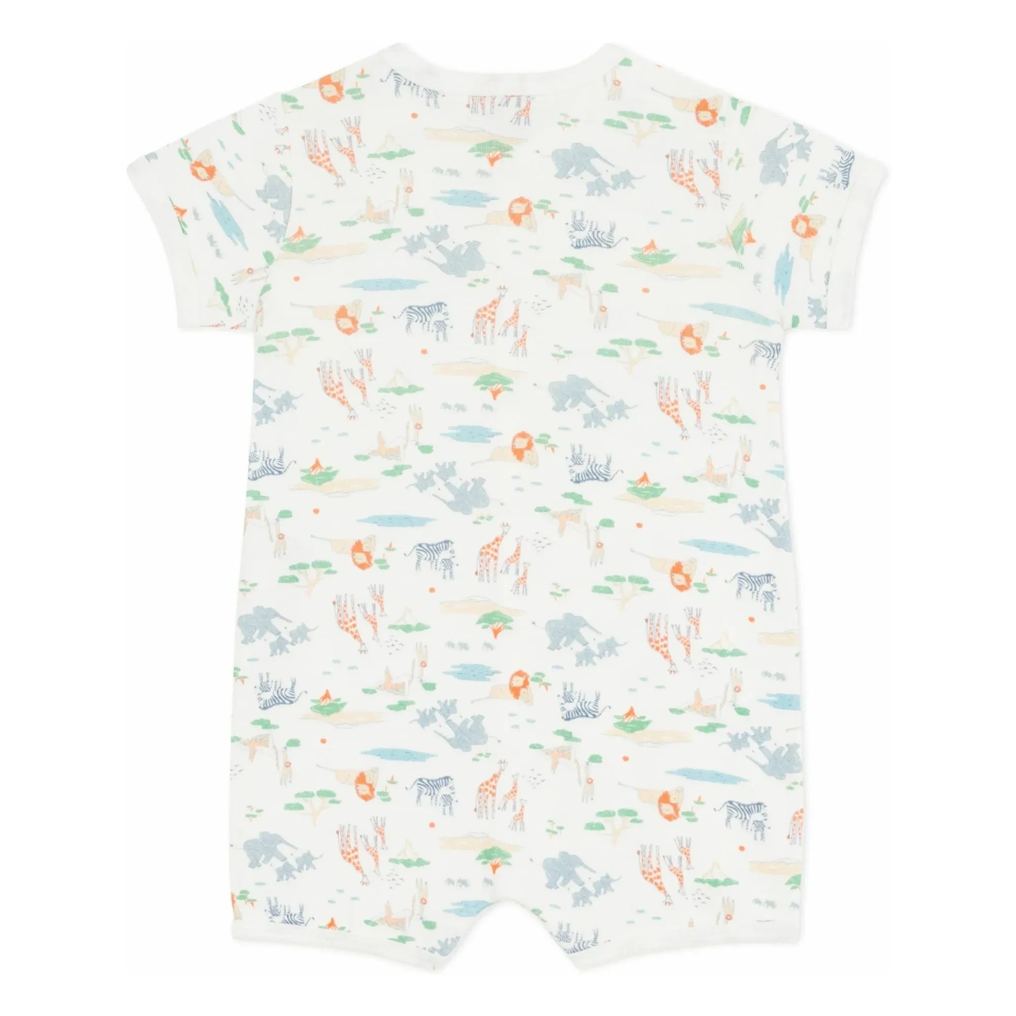 Petit Bateau - Pantalones Cortos con Estampado de Animales y Saquito de Dormir | Blanco