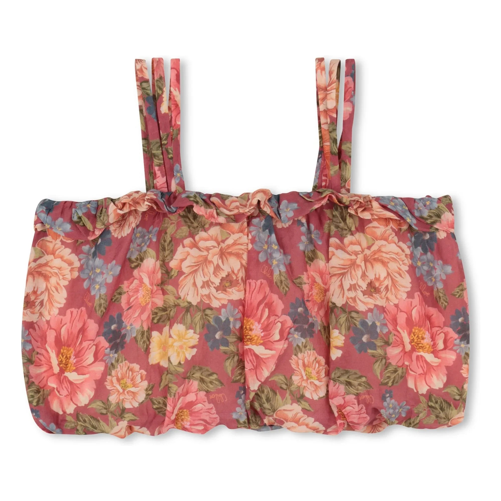 Chloé - Top de Algodón Orgánico con Estampado de Flores | Palisandro