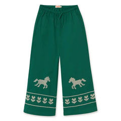 Tinycottons - Pantalones de caballo verde