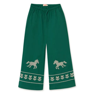Tinycottons - Pantalones de caballo verde
