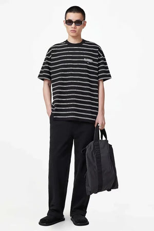 Camiseta de hombre de algodón con rayas UNDERGRND de AllSaints
