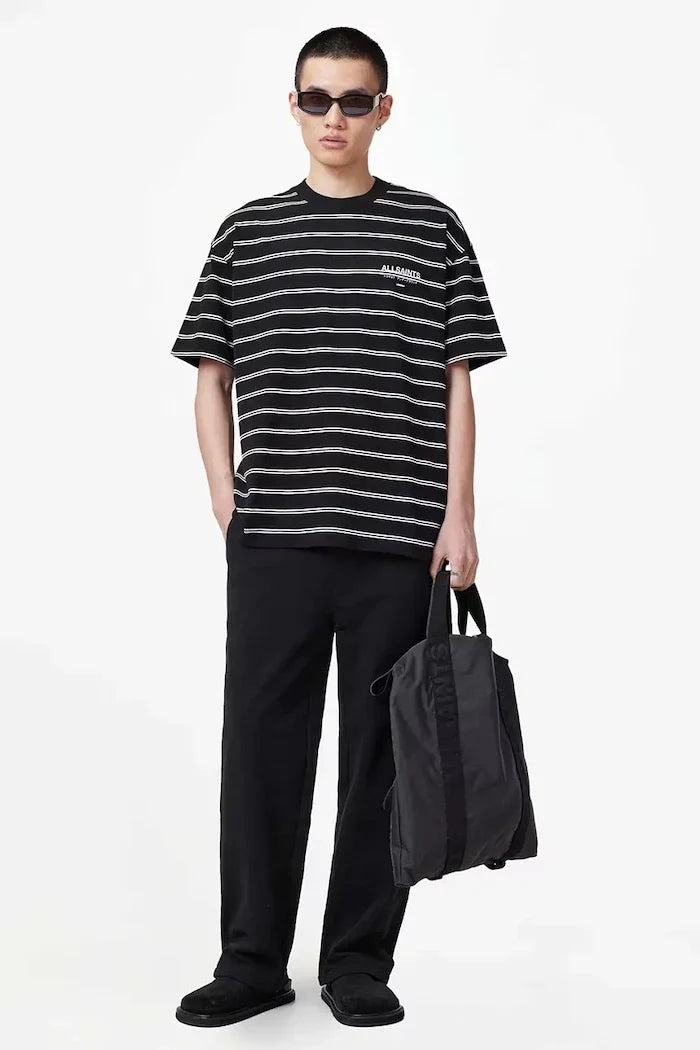 Camiseta de hombre de algodón con rayas UNDERGRND de AllSaints