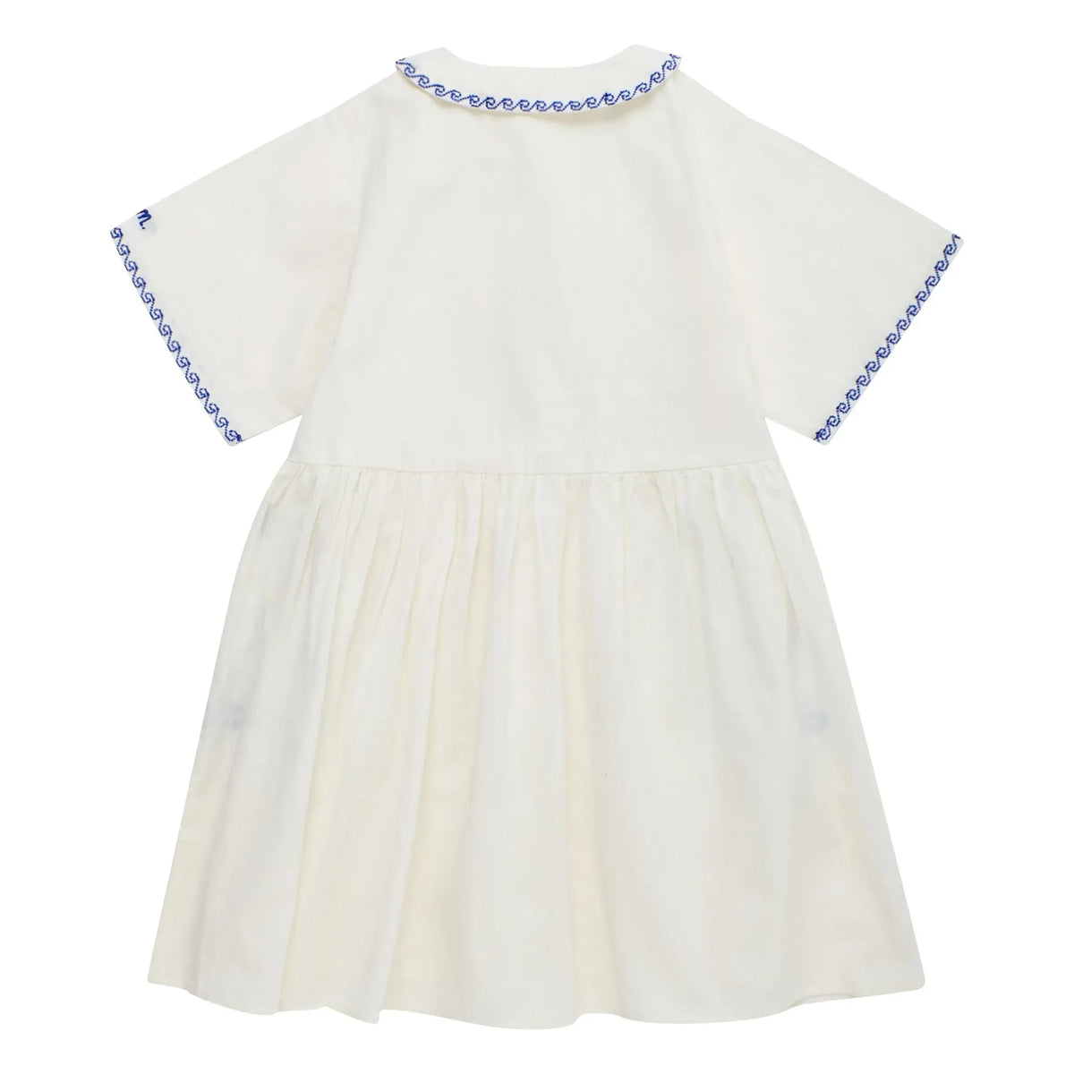 Maison Mangostan - Vestido de gasa bordado | Blanco