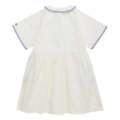 Maison Mangostan - Vestido de gasa bordado | Blanco
