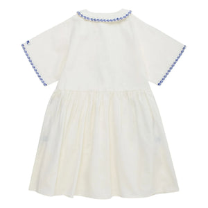 Maison Mangostan - Vestido de gasa bordado | Blanco