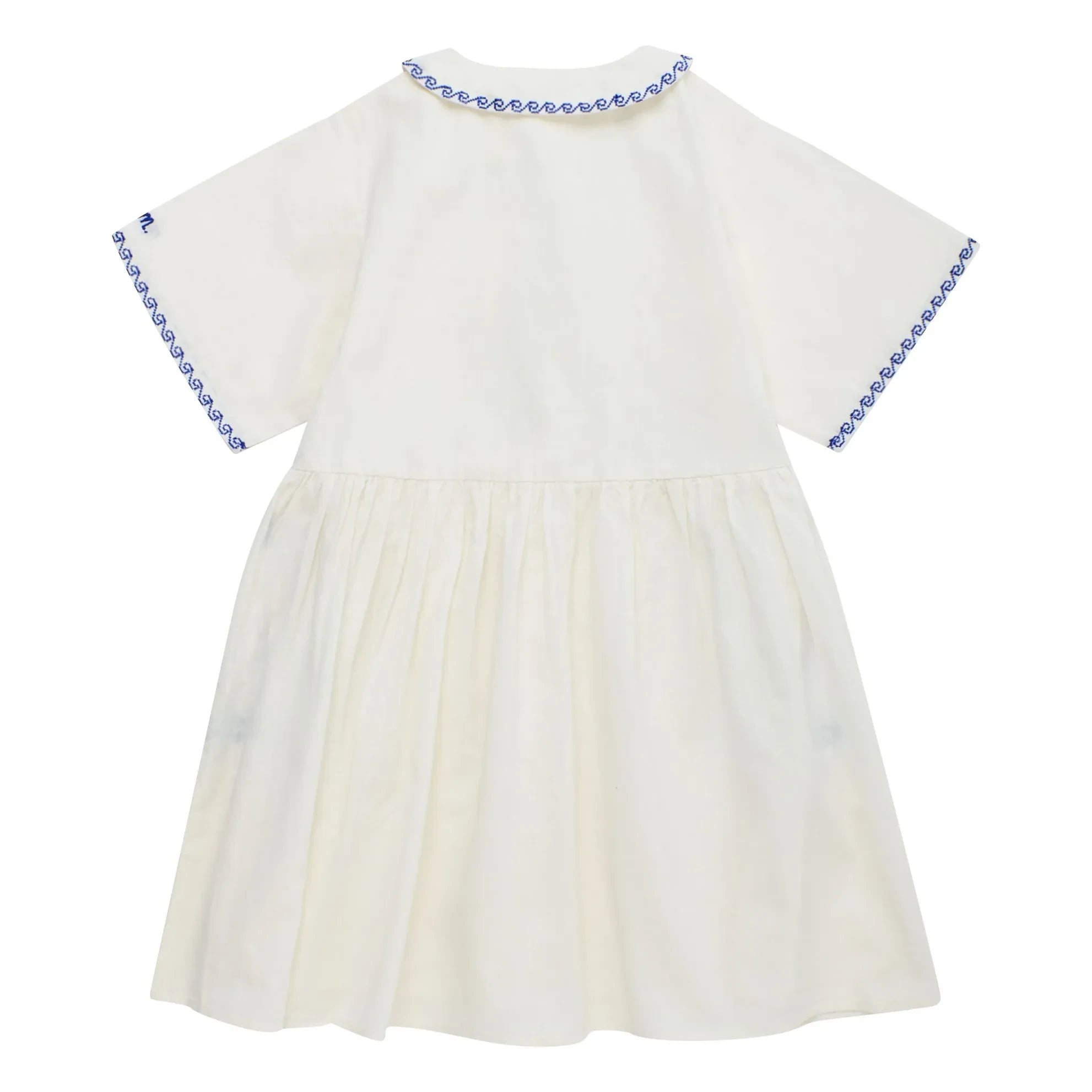 Maison Mangostan - Vestido de gasa bordado | Blanco