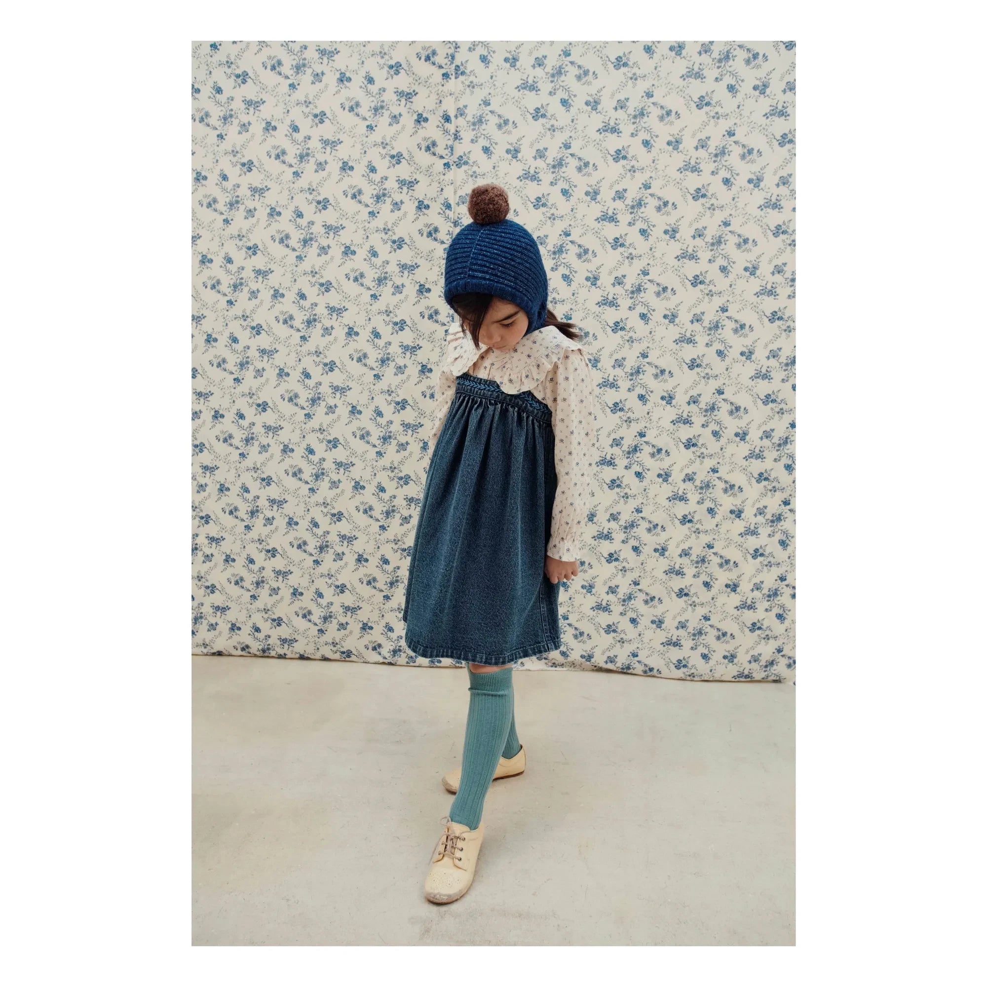 Emile et Ida - Vestido vaquero sin tirantes | Azul