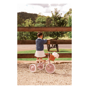 Banwood - Triciclo de metal y madera | Rosa Palo