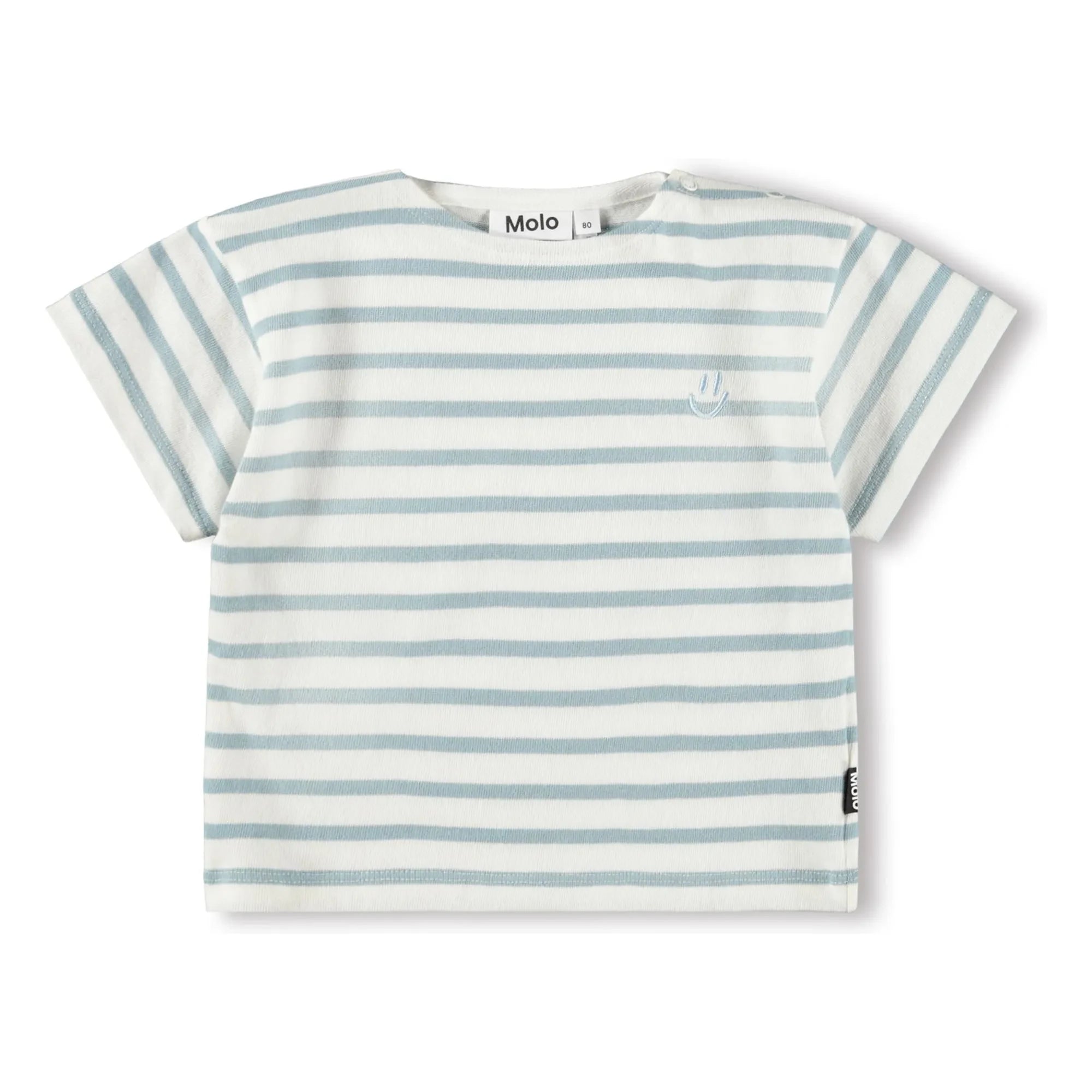 Molo - Camiseta de algodón orgánico a rayas Eivor | Blanco