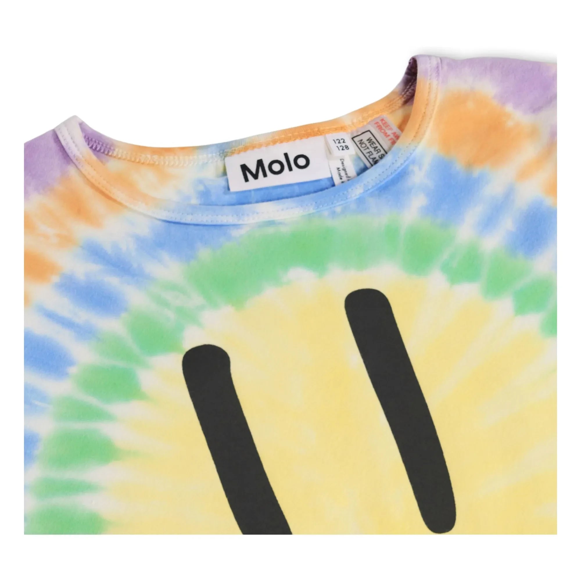 Molo - Pijama corto de algodón orgánico Luvis Smile Tie and Dye | Naranja