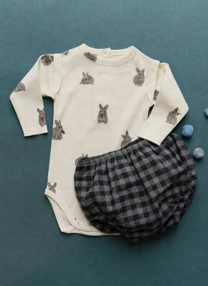 Studio Bohème - Lala Rabbits Body de Algodón Orgánico | Crudo
