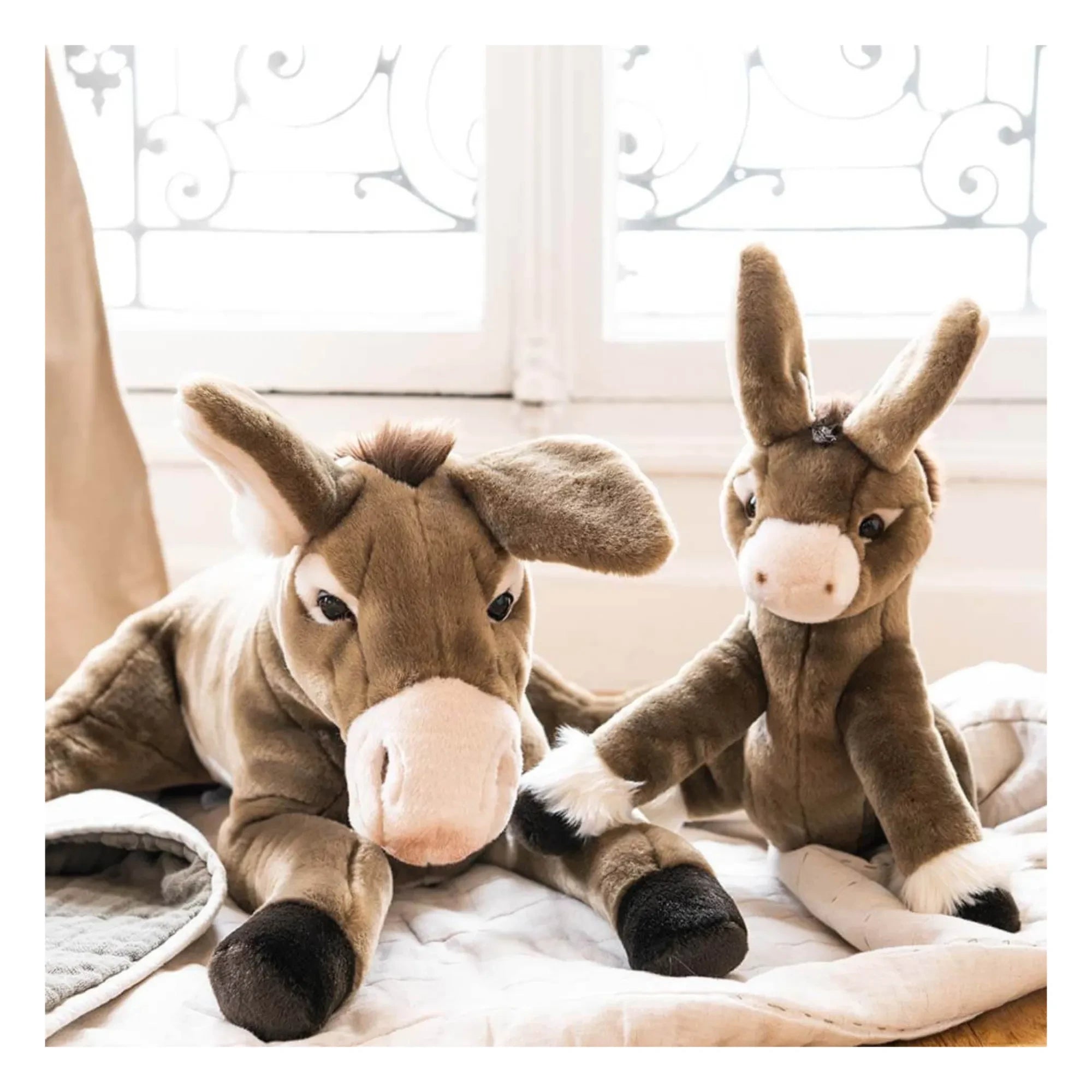 La Pelucherie - Peluche burro Gastón | Gris