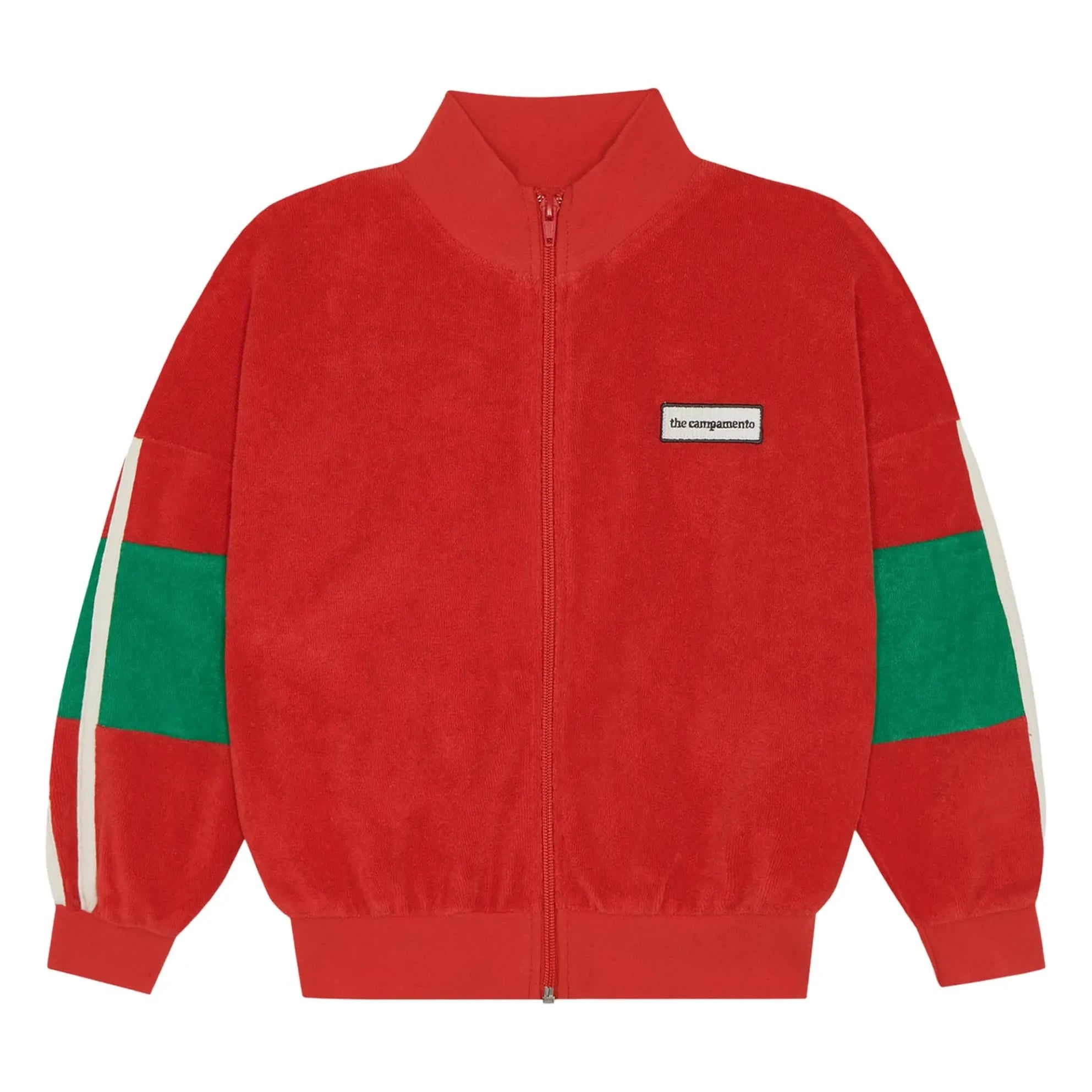 The Campamento - Sudadera con Cremallera y Bloques de Color | Rojo
