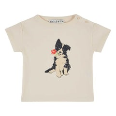 Emile et Ida - Camiseta Perro Algodón Orgánico | Crema