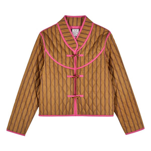 Maria de la Orden - Chaqueta de algodón a rayas Jupiter | Mostaza