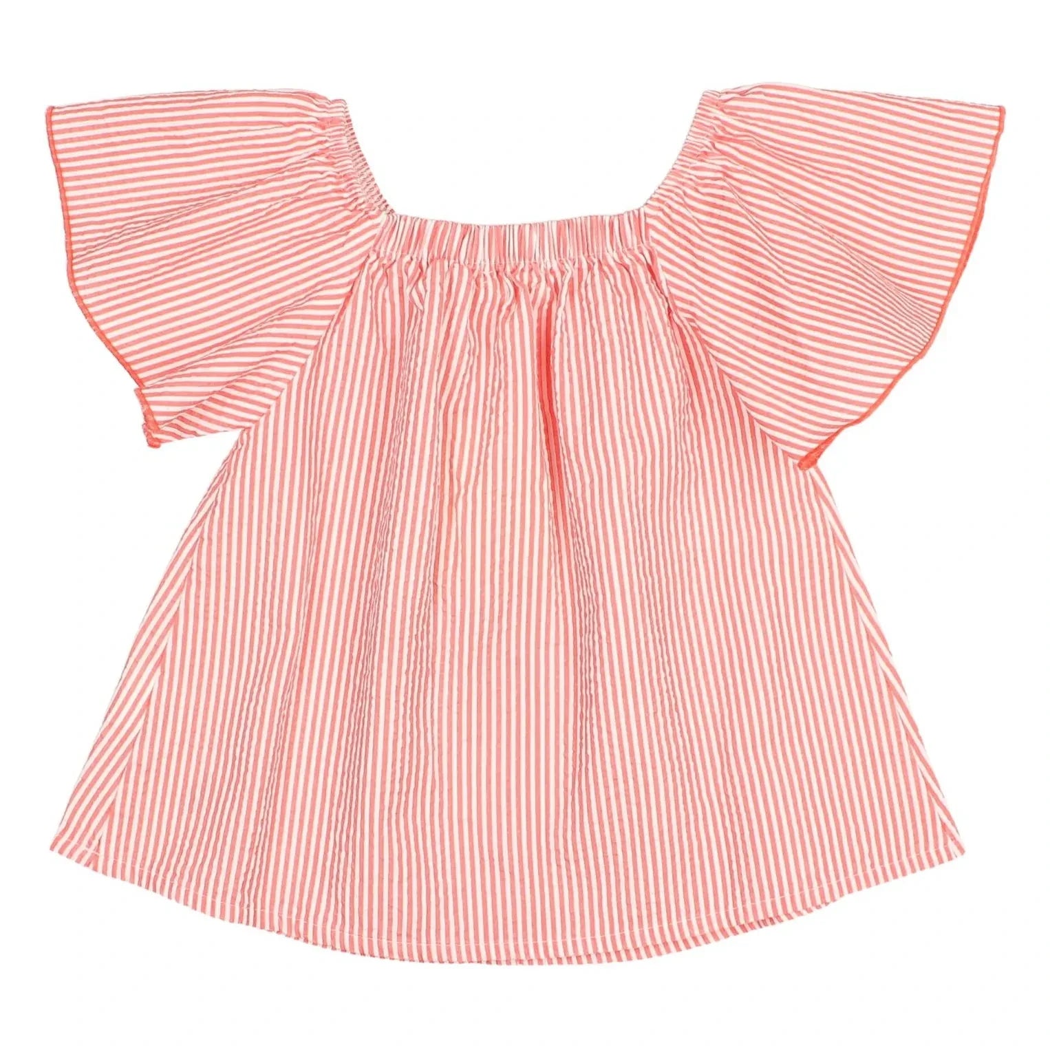 Búho - Blusa seersucker a rayas | Rojo