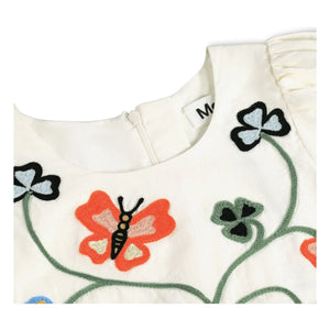 Molo - Vestido Margarita Mariposas Algodón Orgánico | Crema