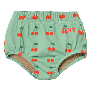 Tinycottons - Braguita de bikini cerezas | Agua verde
