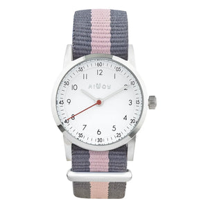 Millow - Reloj Blossom con Correa de Rayas | Rosa Claro